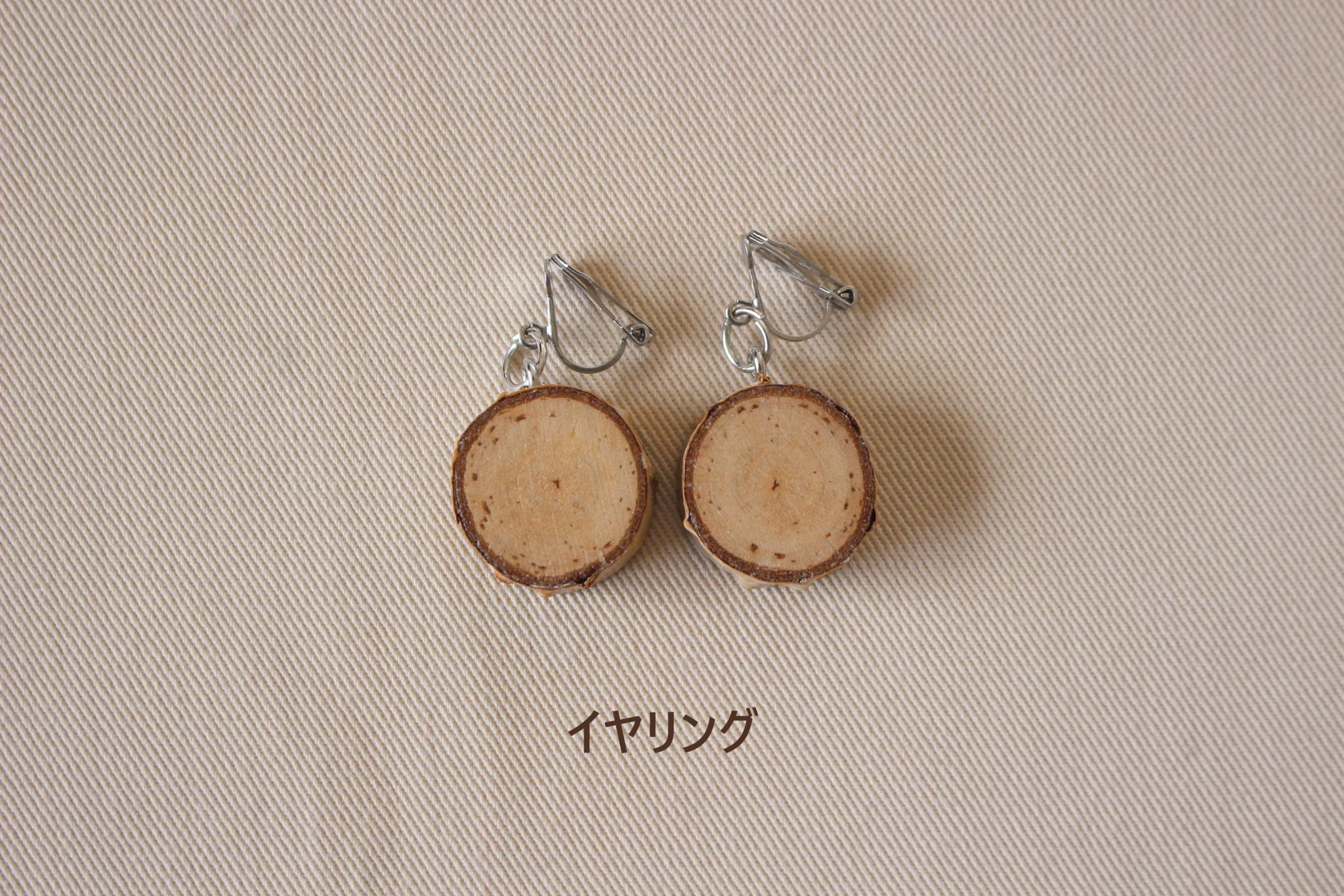 『白樺小輪』送料無料/ピアス・イヤリング 木のアクセサリー 北海道 ナチュラル 年輪 軽い 小ぶり | 7枚目